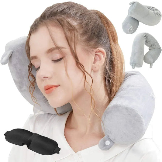 Grey Lightweight Twisted Neck Pillow