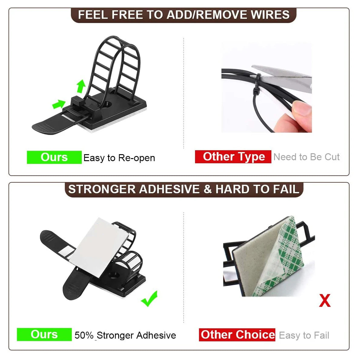 Adhesive Cable Ties