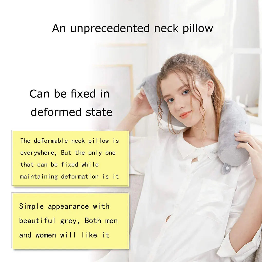 Grey Lightweight Twisted Neck Pillow