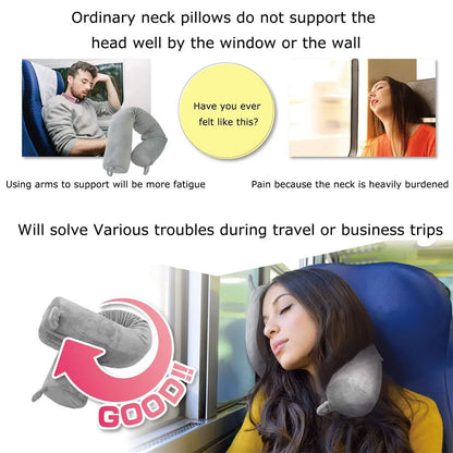 Grey Lightweight Twisted Neck Pillow